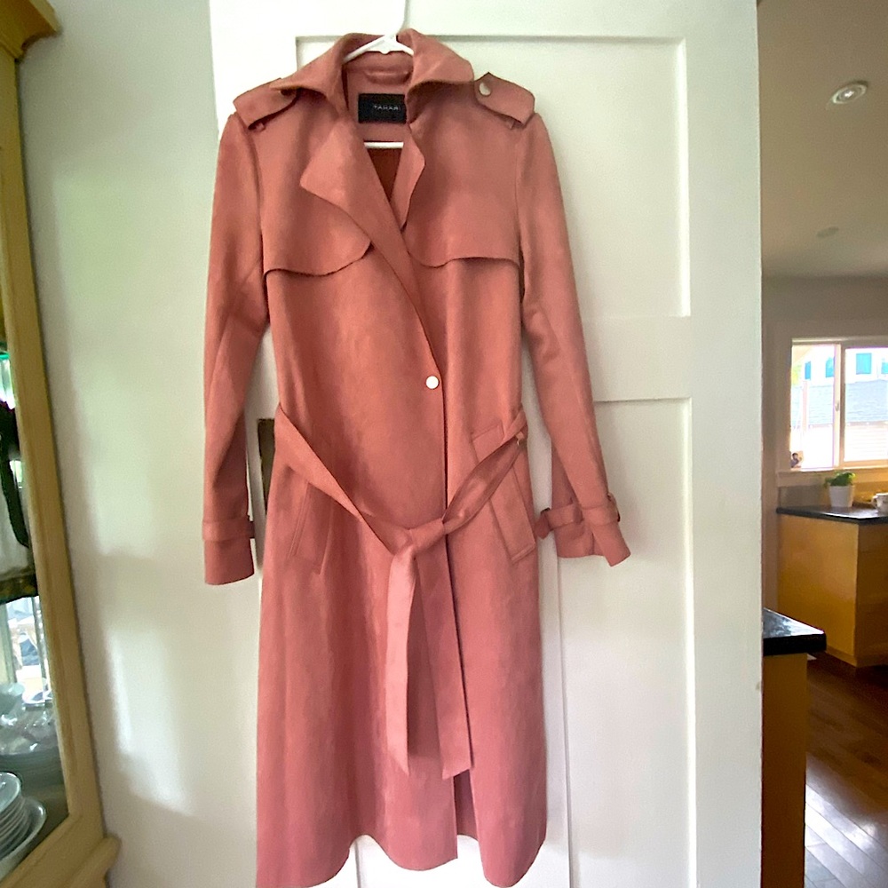 Pink Faux Suede Tahari Jacket